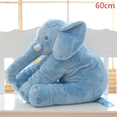 LARGE PLUSH ELEPHANT SLEEPING PILLOW - Indigo-Temple