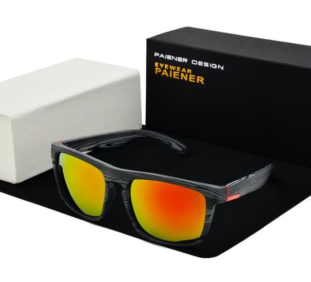 PAIENER™ Wood-Pattern Polarized Unisex Sunglasses - Indigo-Temple