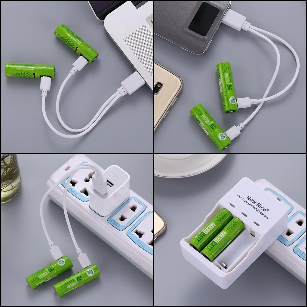 Mirco USB Rechargeable Batteries - Indigo-Temple