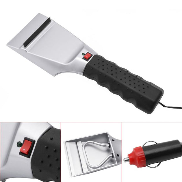 12V Electric Heated Ice Snow Windshield Scraper - Indigo-Temple