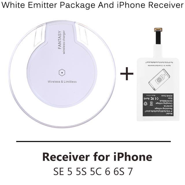 Universal Qi Wireless Charging Pad + Receiver - Indigo-Temple