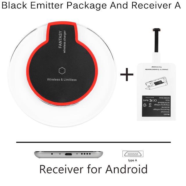 Universal Qi Wireless Charging Pad + Receiver - Indigo-Temple
