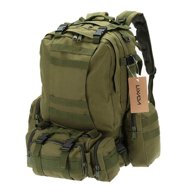 3 in 1  Military Tactical Molle Backpack - Indigo-Temple