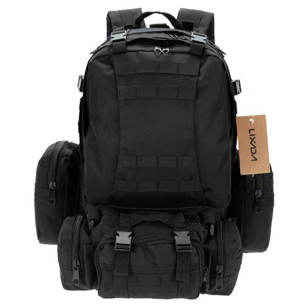 3 in 1  Military Tactical Molle Backpack - Indigo-Temple