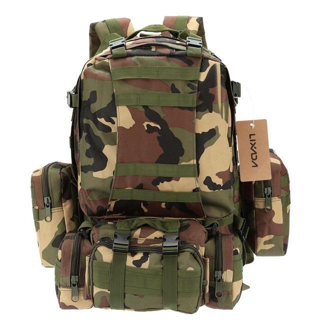 3 in 1  Military Tactical Molle Backpack - Indigo-Temple
