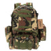 3 in 1  Military Tactical Molle Backpack - Indigo-Temple
