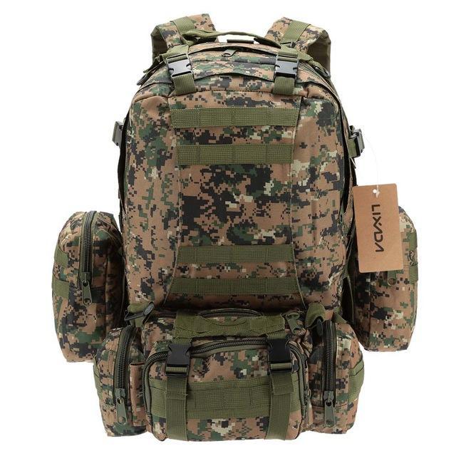 3 in 1  Military Tactical Molle Backpack - Indigo-Temple