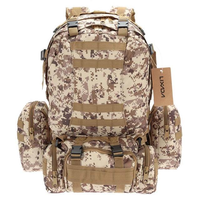 3 in 1  Military Tactical Molle Backpack - Indigo-Temple
