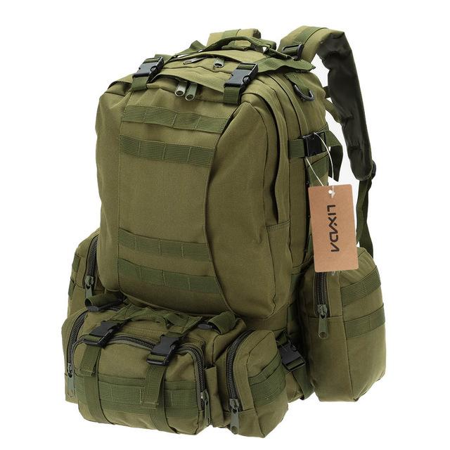 3 in 1  Military Tactical Molle Backpack - Indigo-Temple
