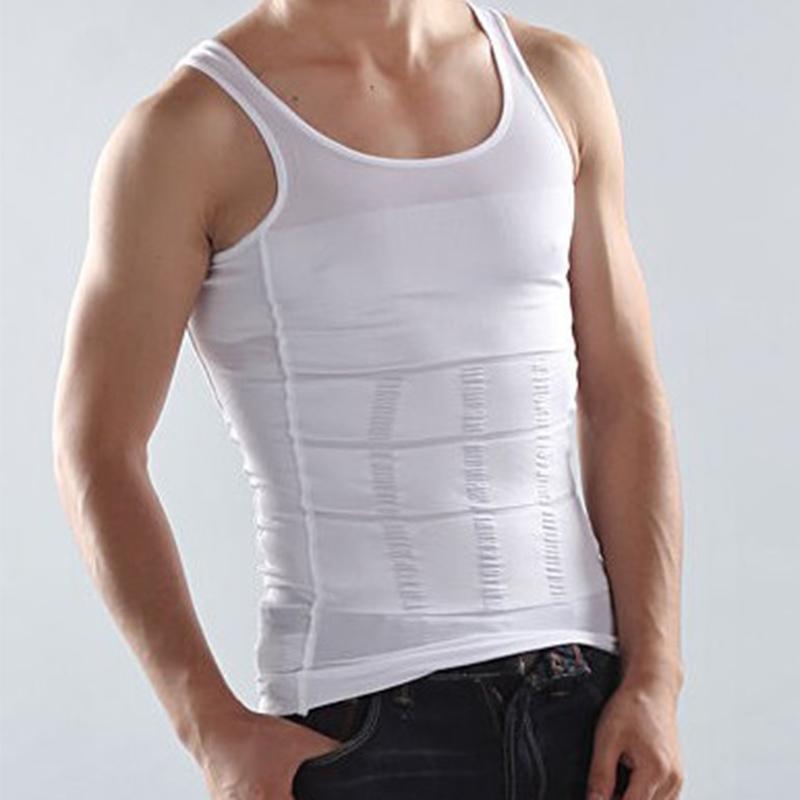 Men's Body Slimming Under-Vest - Indigo-Temple