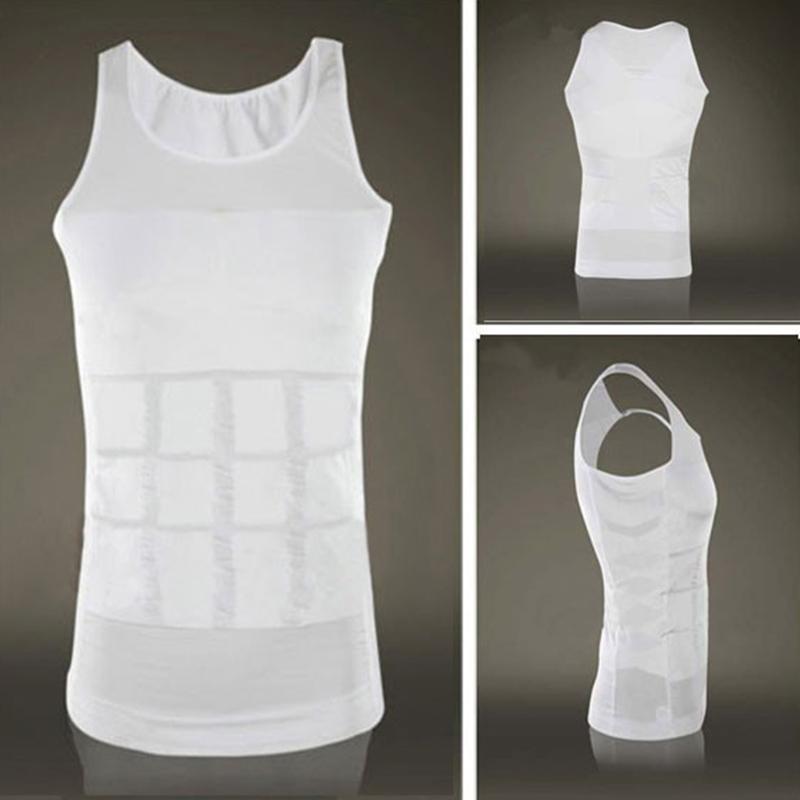 Men's Body Slimming Under-Vest - Indigo-Temple