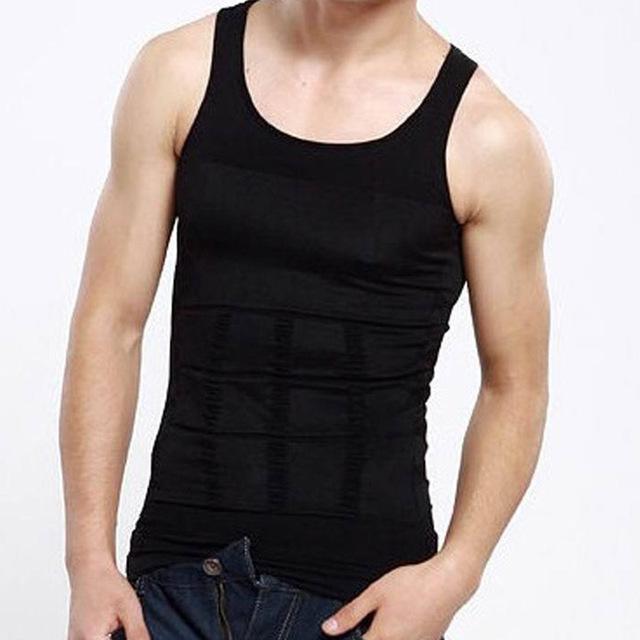 Men's Body Slimming Under-Vest - Indigo-Temple