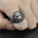 Lebre -  Round Lion Ring - Indigo-Temple
