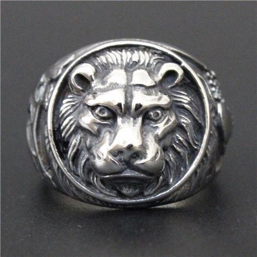 Lebre -  Round Lion Ring - Indigo-Temple
