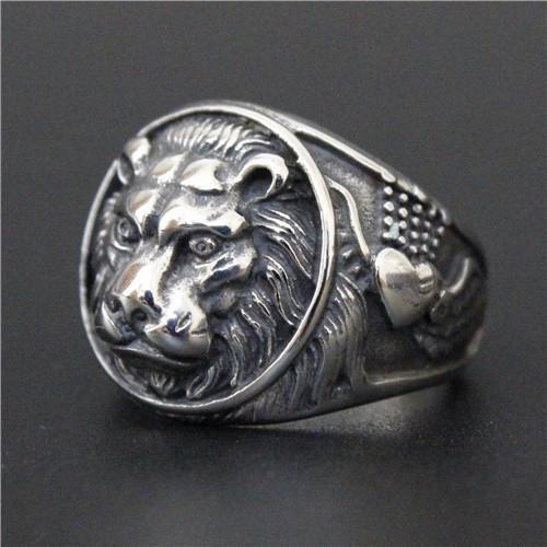 Lebre -  Round Lion Ring - Indigo-Temple