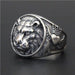 Lebre -  Round Lion Ring - Indigo-Temple