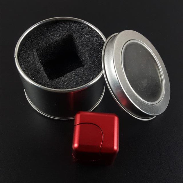 Anti-stress Gyro Aluminum Cube Spinner - Indigo-Temple