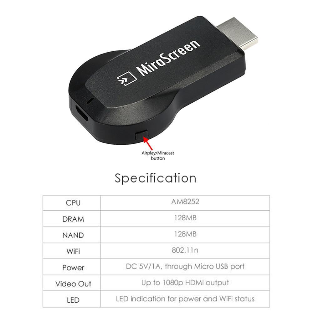 TV Stick ( Wi-Fi RemoteCast Display) - Indigo-Temple