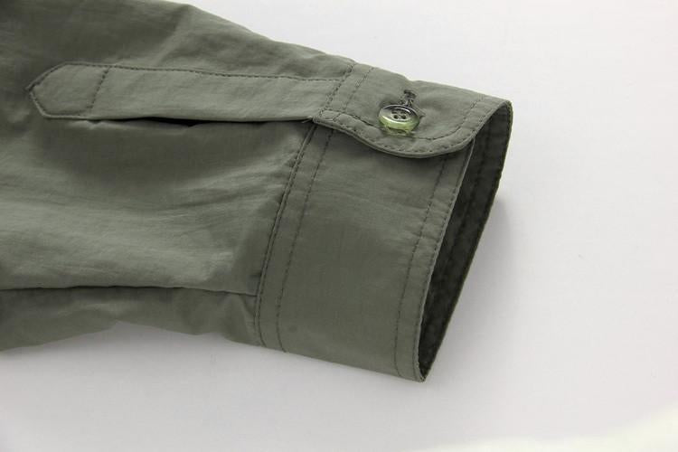 Quick Drying Removable Sleeves Outdoor Shirt - Indigo-Temple