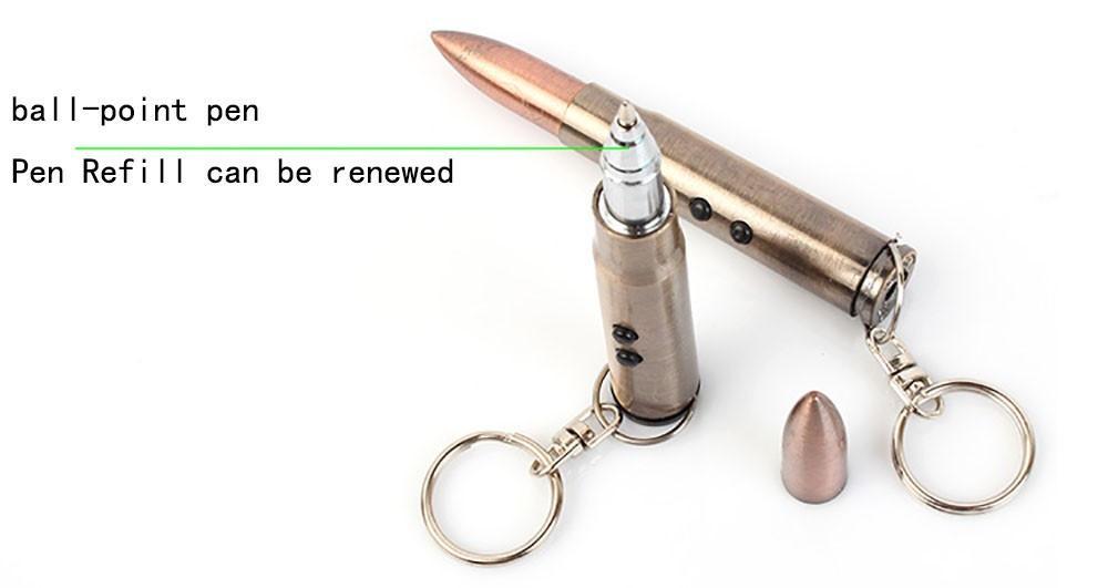 Mini 3 IN 1 LED Flashlight / Ball-point Pen/Red Laser /Key Chain - Indigo-Temple