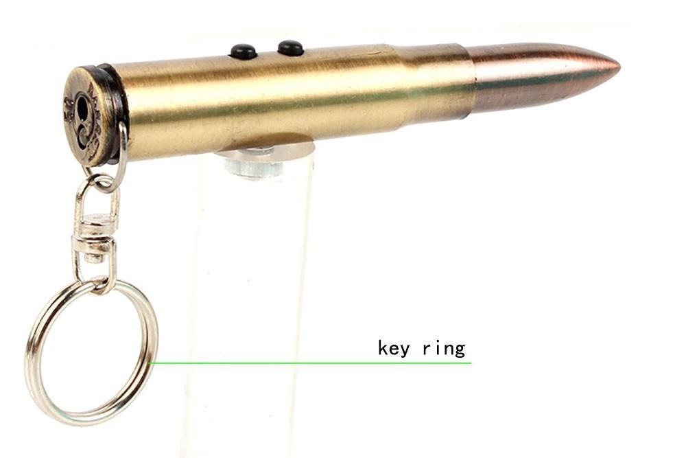 Mini 3 IN 1 LED Flashlight / Ball-point Pen/Red Laser /Key Chain - Indigo-Temple