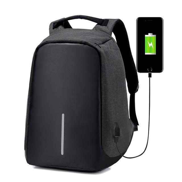 Premium USB Charge Anti Theft Backpack - Indigo-Temple