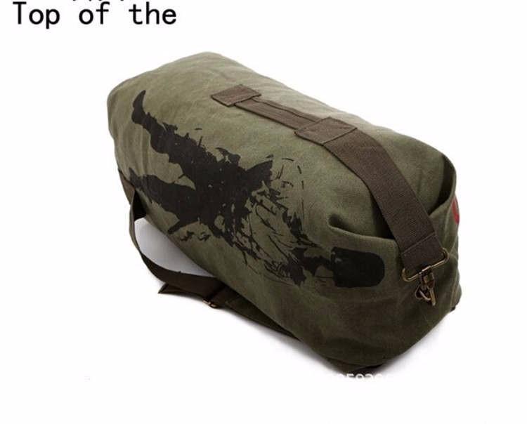 Army Canvas Bucket Bag - Indigo-Temple