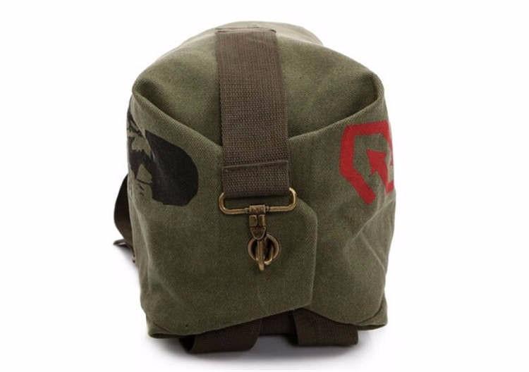 Army Canvas Bucket Bag - Indigo-Temple