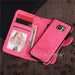 2-IN-1 PU-Leather Magnetic Phone Flip Case / Wallet - Indigo-Temple