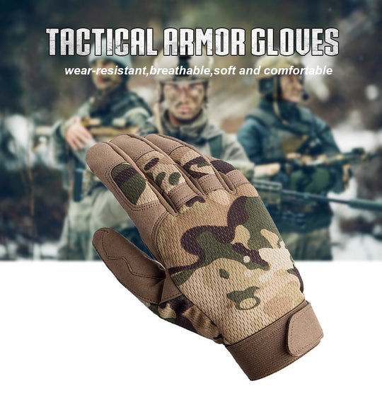 Premium Breathable Tactical Full Finger Gloves - Indigo-Temple