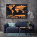 Deluxe Personalized World Scratch Map - Indigo-Temple