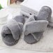 Women Faux Fur  Winter Slippers - Indigo-Temple