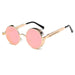 Retro Circular Unisex Steampunk Polarized Sunglasses - Indigo-Temple