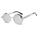 Retro Circular Unisex Steampunk Polarized Sunglasses - Indigo-Temple