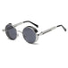 Retro Circular Unisex Steampunk Polarized Sunglasses - Indigo-Temple