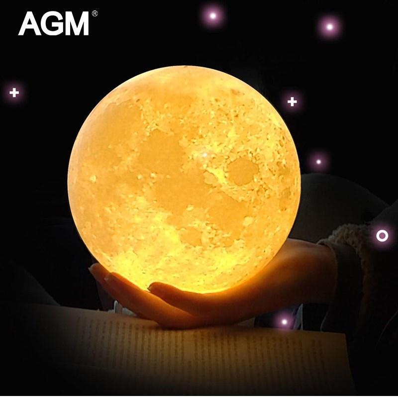 Luna™ - 3D Printed Full-Moon LED Lamp - Indigo-Temple
