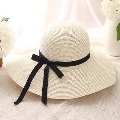 Adjustable Wide-Brimmed Women's Straw Sun-Hat - Indigo-Temple