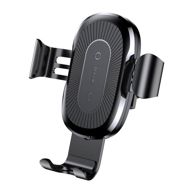 Baseus™ 2-in-1 Wireless QI Charger & Auto-locking Gravity-Mount - Indigo-Temple