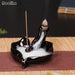 Mini Ceramic Waterfall Backflow Incense Burners - Indigo-Temple