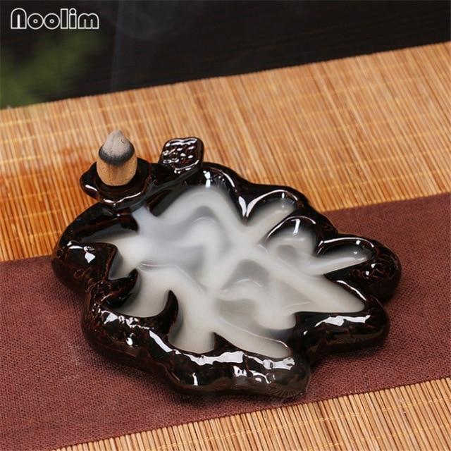 Mini Ceramic Waterfall Backflow Incense Burners - Indigo-Temple