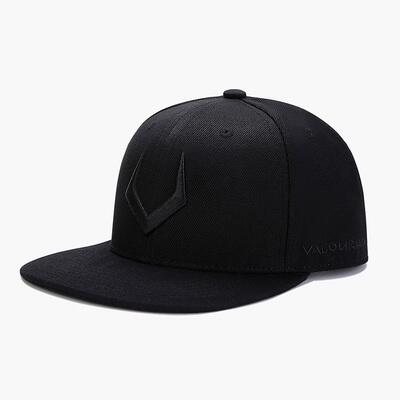 Valourian™ Embroidered Flat-Bill Snapback Cap - Indigo-Temple