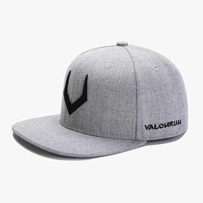 Valourian™ Embroidered Flat-Bill Snapback Cap - Indigo-Temple