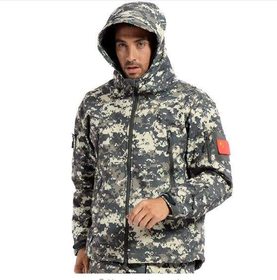 TACTICAL SHARKSKIN SOFT SHELL WATERPROOF JACKET (free shipping) - Indigo-Temple