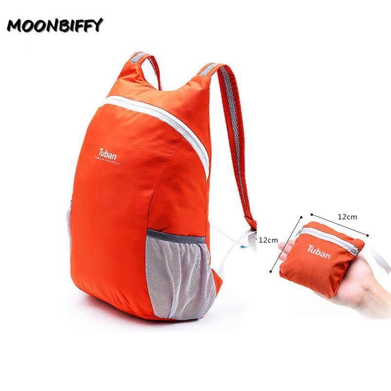 TUBAN Lightweight Waterproof Foldable Nylon Backpack - Indigo-Temple