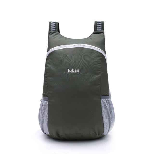 TUBAN Lightweight Waterproof Foldable Nylon Backpack - Indigo-Temple
