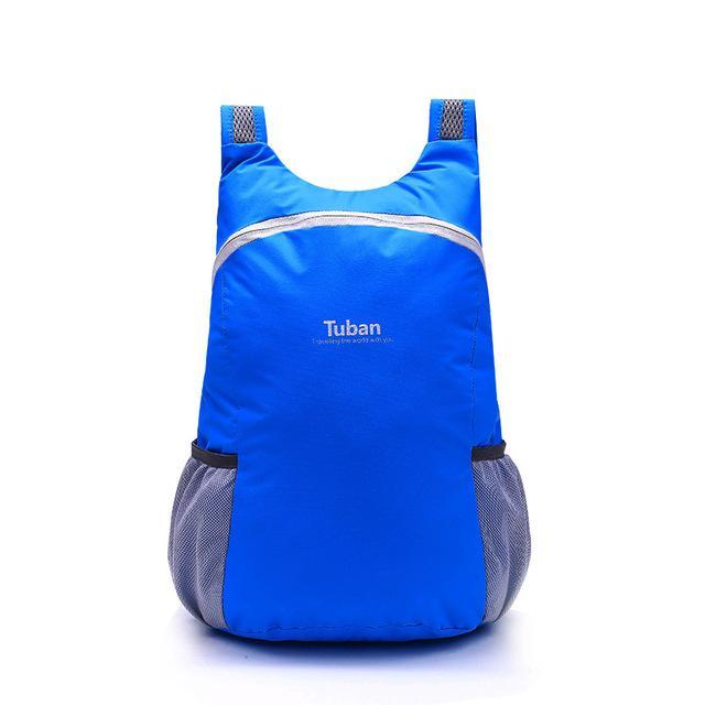 TUBAN Lightweight Waterproof Foldable Nylon Backpack - Indigo-Temple