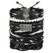IF ME™ Vintage Multi-Layer Men's Leather Bracelet Sets - Indigo-Temple
