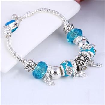 Women's Decorative Bead and Charm Bracelet - Indigo-Temple