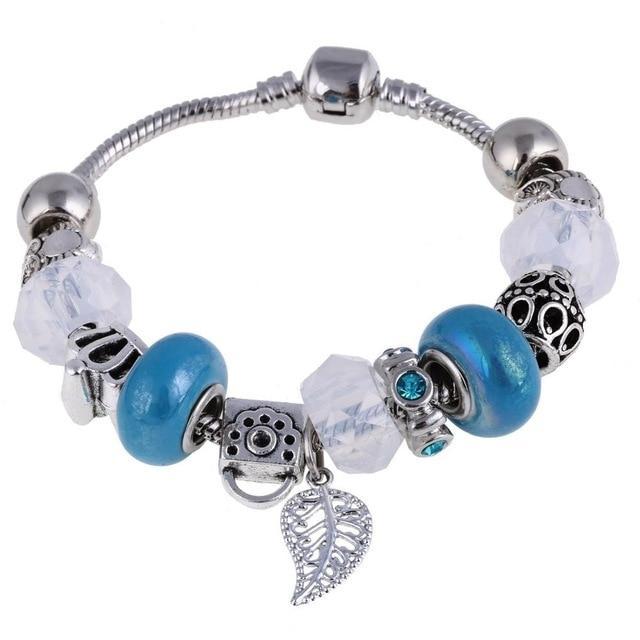 Women's Decorative Bead and Charm Bracelet - Indigo-Temple