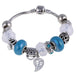 Women's Decorative Bead and Charm Bracelet - Indigo-Temple
